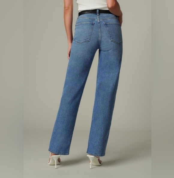 Joe's Jeans High Rise Faded Wash Straight Leg Sandblasted Contrasted Sz 29 New - Picture 4 of 16